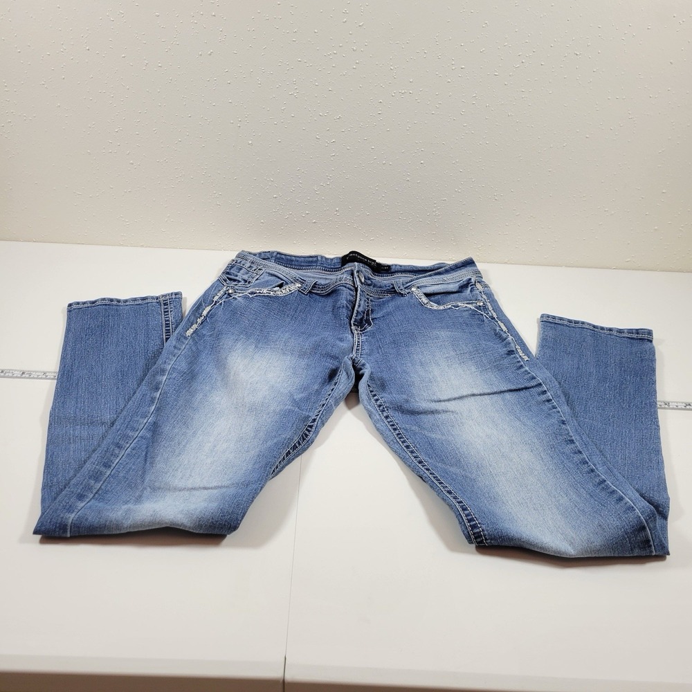 Twenty One Black Women's  Jeans Low Rise Skinny‎ Size 7/8 Regular Blue